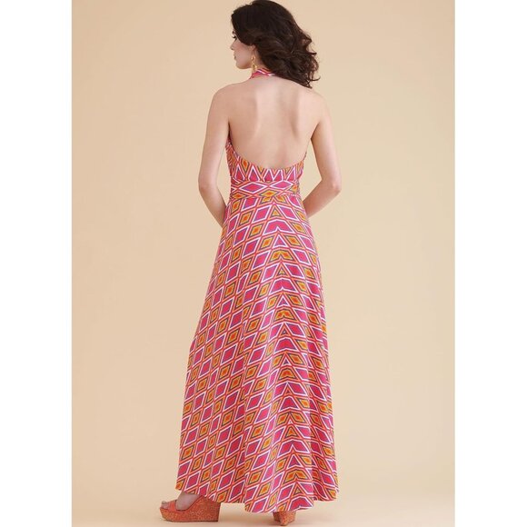 Simplicity S9793 Misses Tie-Front Wrap Halter Dress Pattern Size 18-26 - Picture 5 of 6